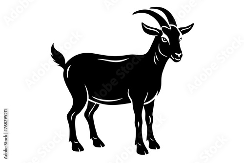 goat silhouette vector illustration