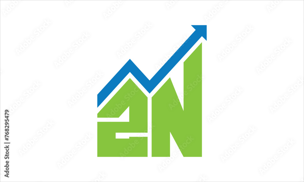 ZN financial logo design vector template. ZN financial logo design vector template.