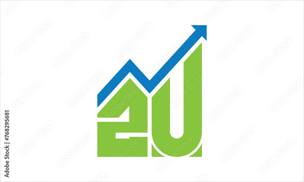 ZU financial logo design vector template. ZU financial logo design vector template.