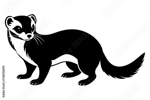 ferret silhouette vector illustration © CreativeDesigns