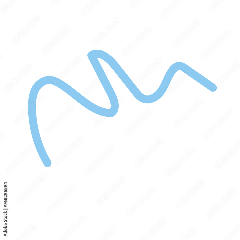 Blue lines squiggly decoration Blue lines squiggly decoration