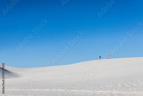 Hiking the Akali Flats Trail at White Sands NP.