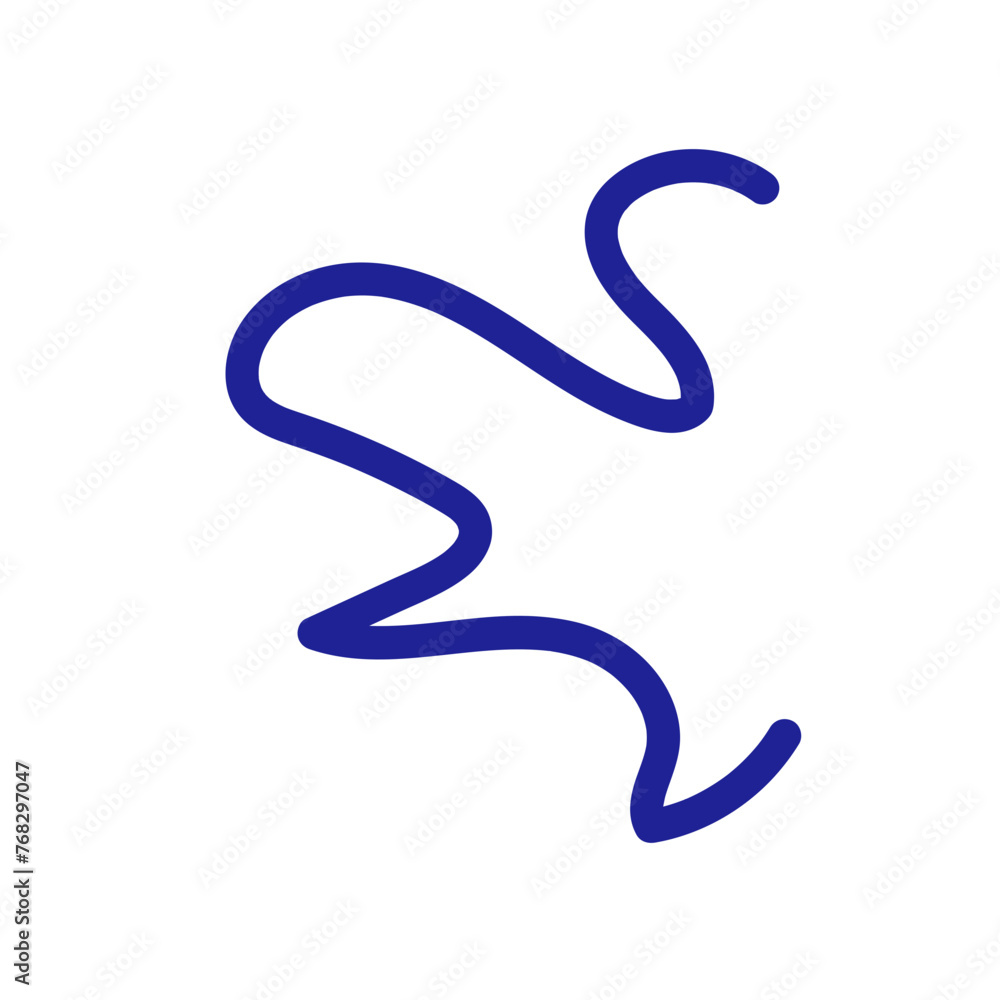 Blue lines squiggly decoration Blue lines squiggly decoration