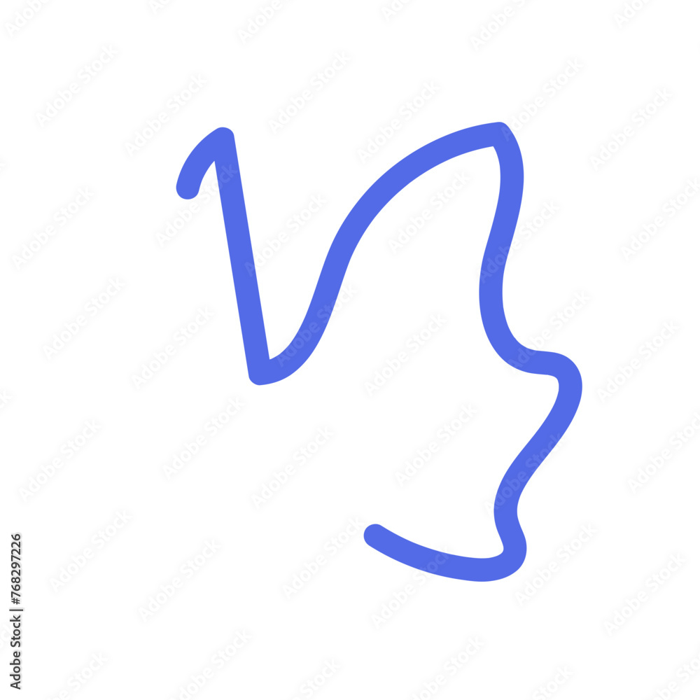 Blue lines squiggly decoration Blue lines squiggly decoration