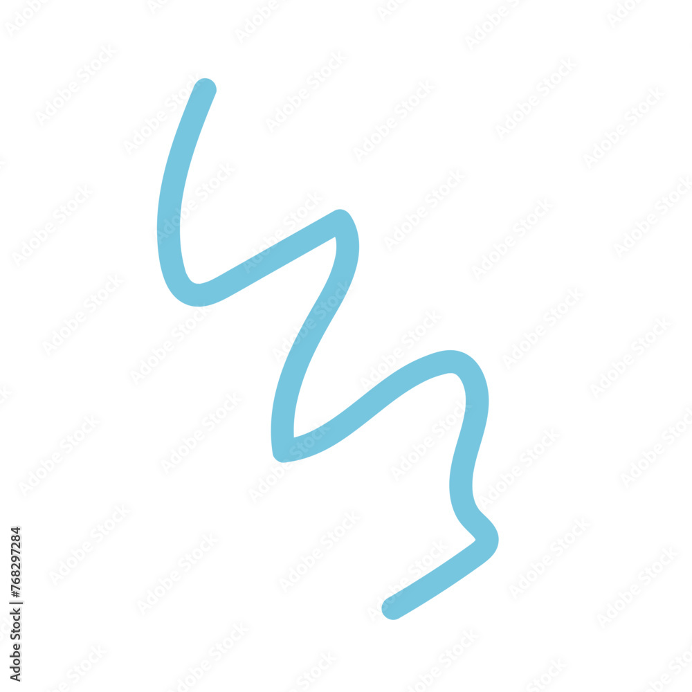 Blue lines squiggly decoration Blue lines squiggly decoration