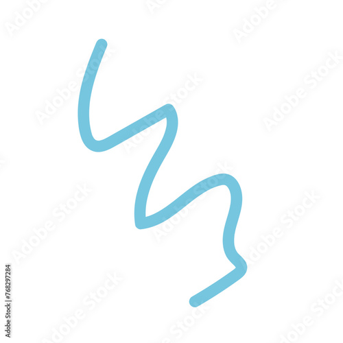 Blue lines squiggly decoration 