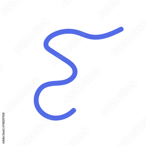 Blue lines squiggly decoration 