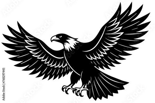 eagle silhouette vector illustration © CreativeDesigns