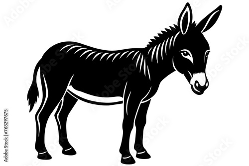 donkey silhouette vector illustration