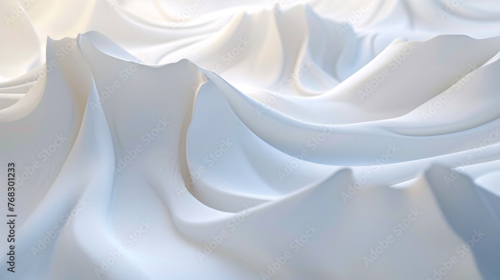 white geometric waves background