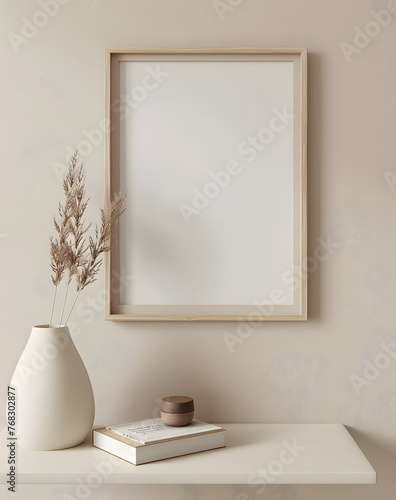 cozy living room area with poster mockup for product presentation