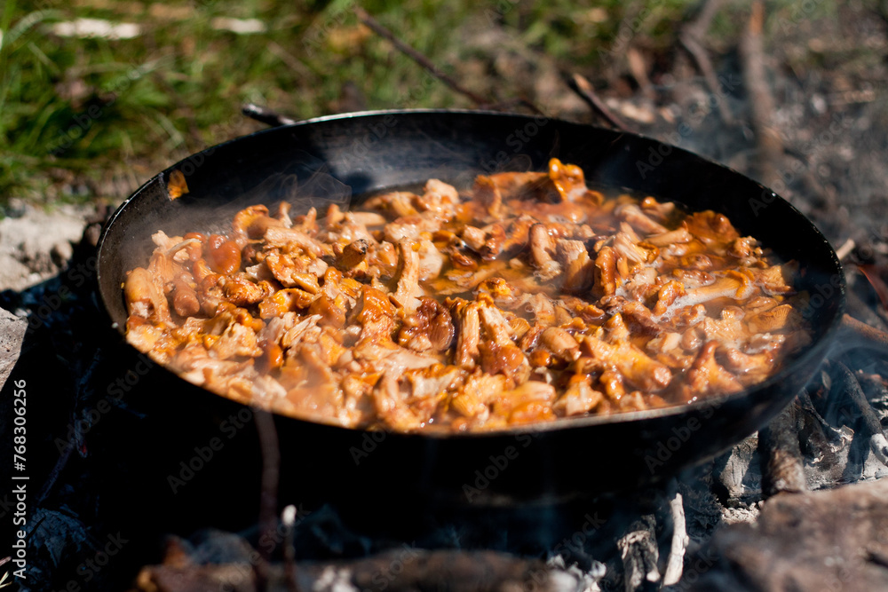 Sizzling Chanterelles Campfire Sizzling Chanterelles Campfire