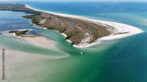 Drone photos of Caladesi Island State Park, Tampa Bay, Florida photo