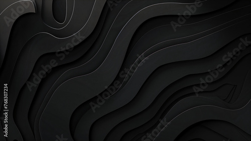 Black and Gray Abstract Waves