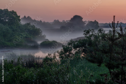 Misty River Dawn