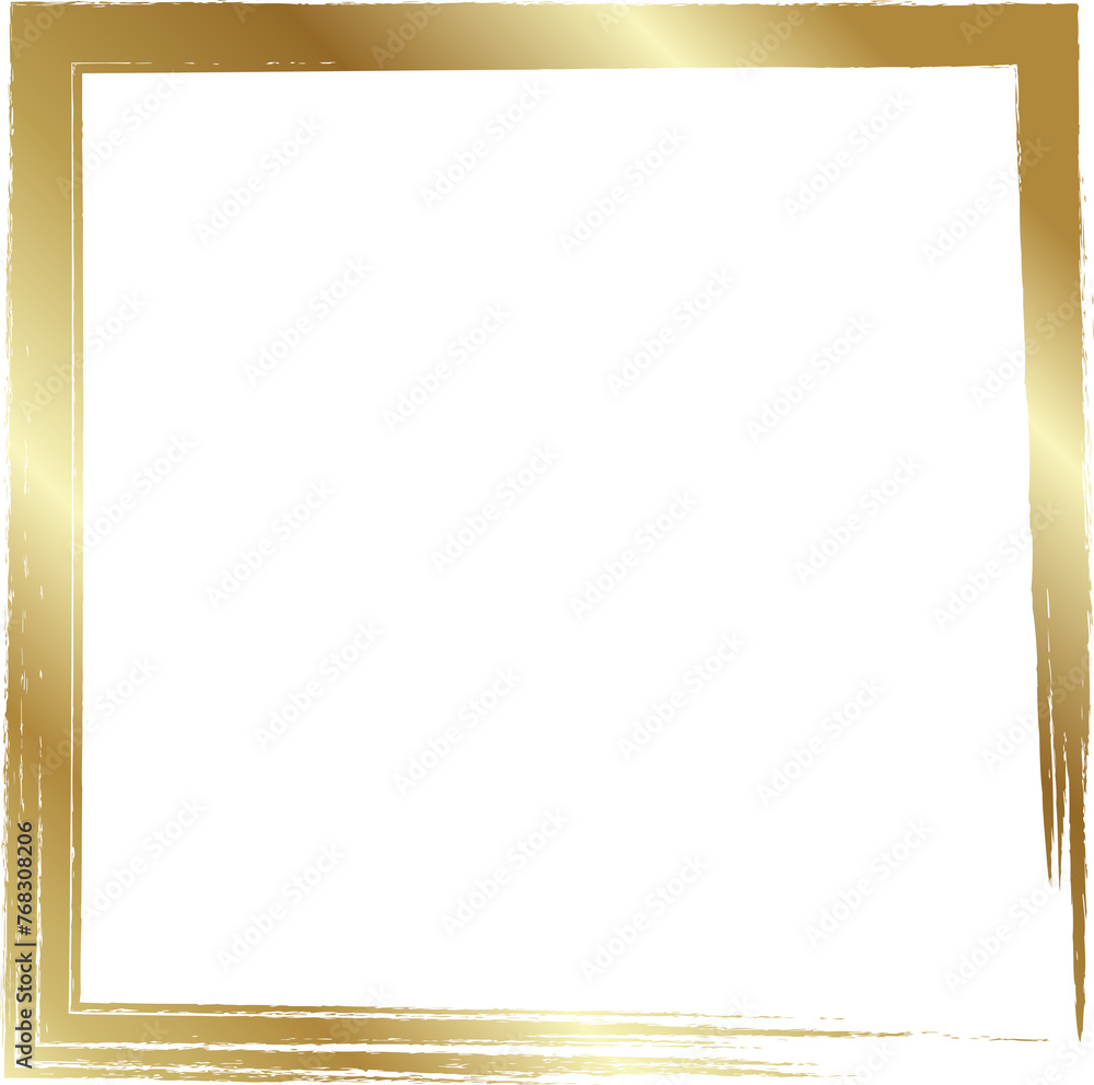 Obraz premium Grunge square golden frame. Luxury element