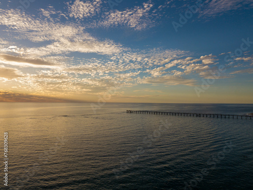 sunset over the sea