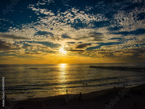 sunset over the sea
