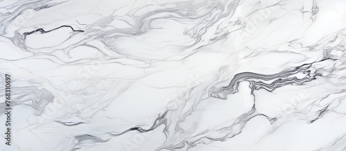 A closeup of a grey and white monochrome marble texture resembling a snowcovered slope in freezing winter landscape, creating a stunning paintinglike pattern photo