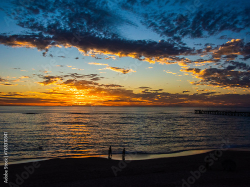 sunset over the sea