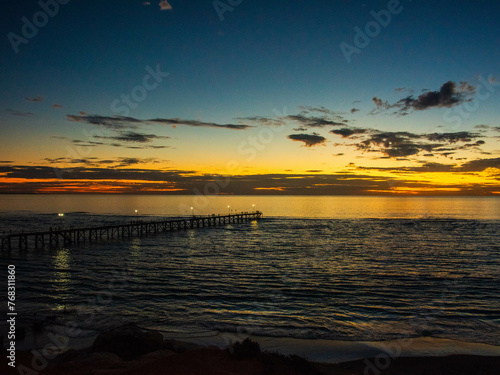 sunset over the sea