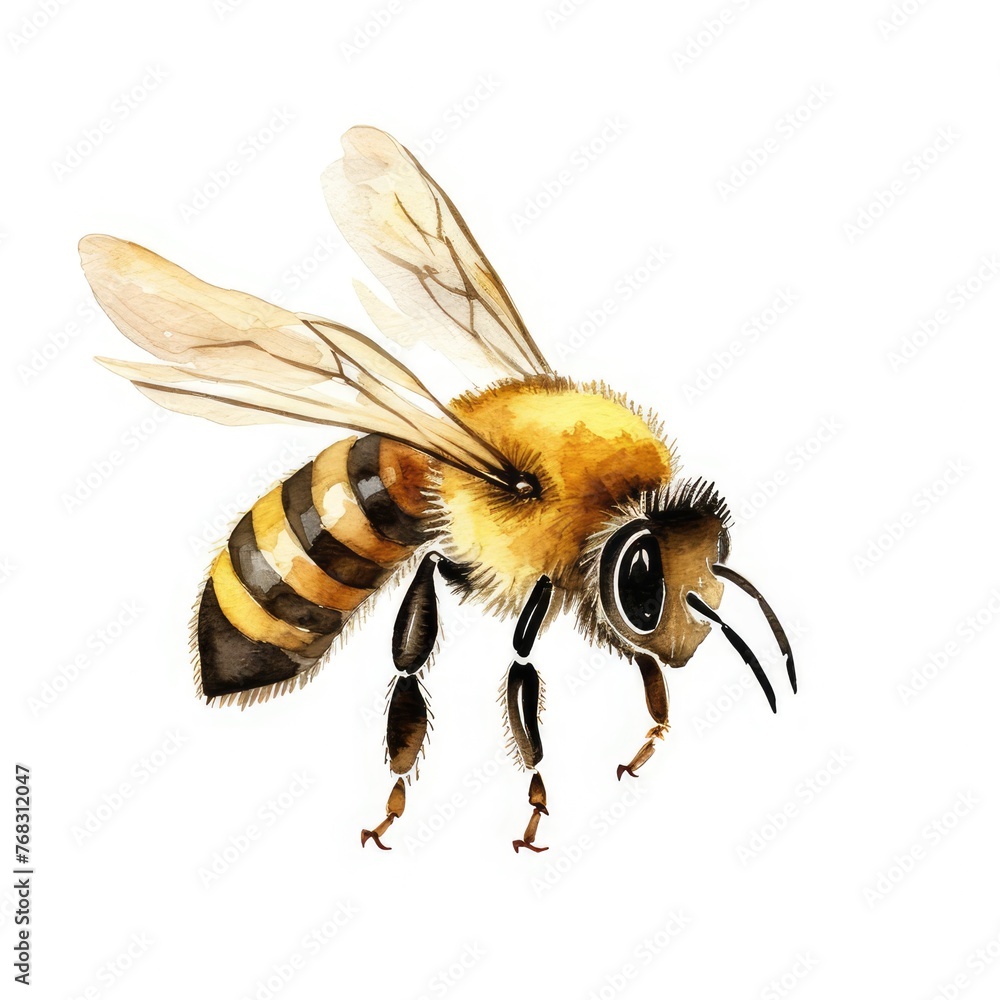 bee on white background bee on white background