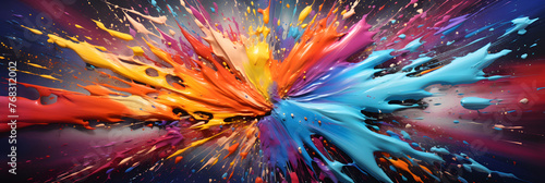 Vivacious Symphony of Colors: A Modern Conceptual Abstract DZ Art