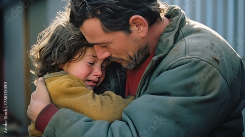 Comforting Parent Calming Crying Child