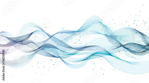 Abstract background with waves and flicker particles