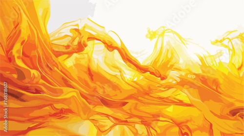 Abstract bright yellow orange liquid background