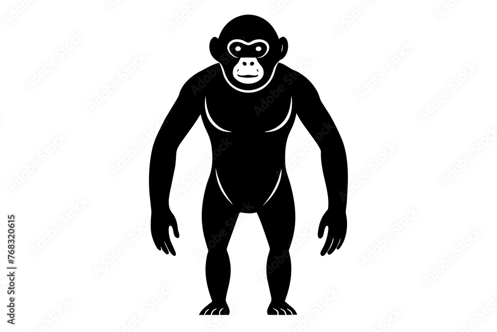 chimpanzee silhouette vector illustration chimpanzee silhouette vector illustration