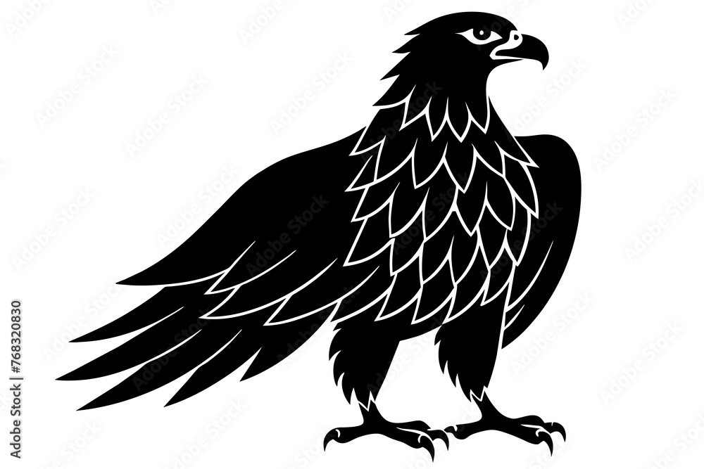 Obraz premium eagle silhouette vector illustration