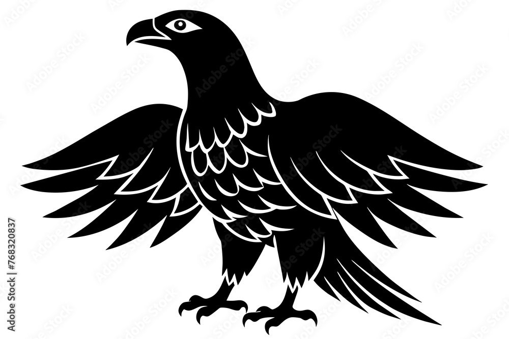 Obraz premium eagle silhouette vector illustration