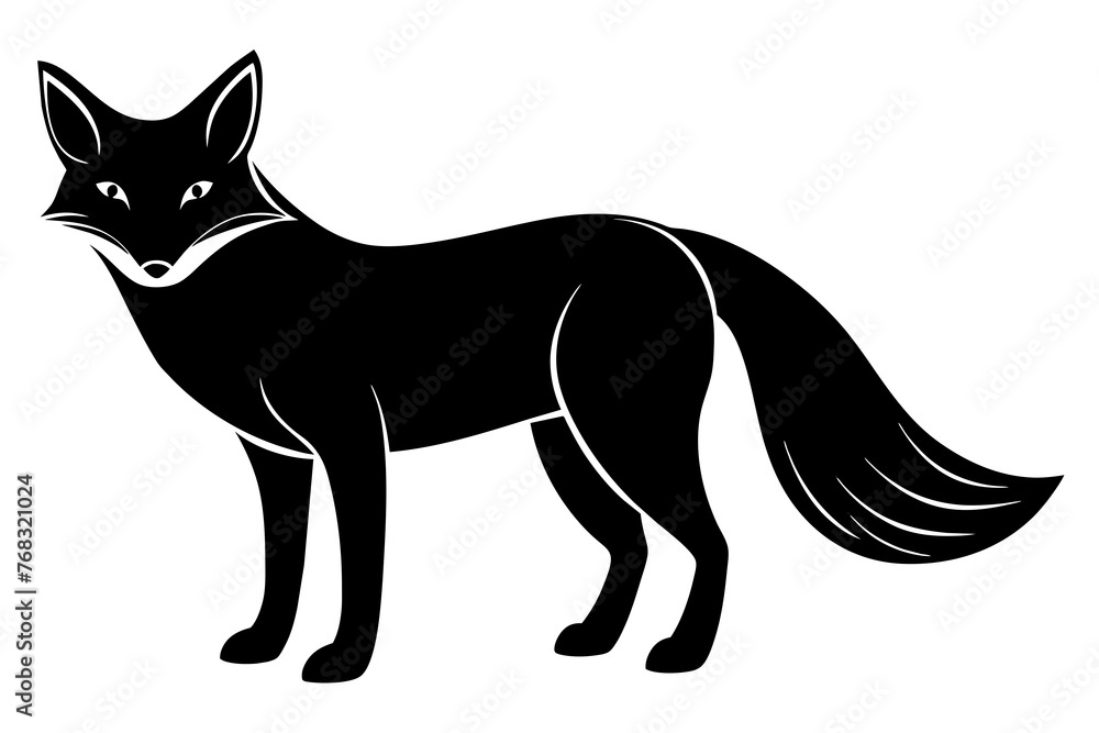 fox silhouette vector illustration fox silhouette vector illustration