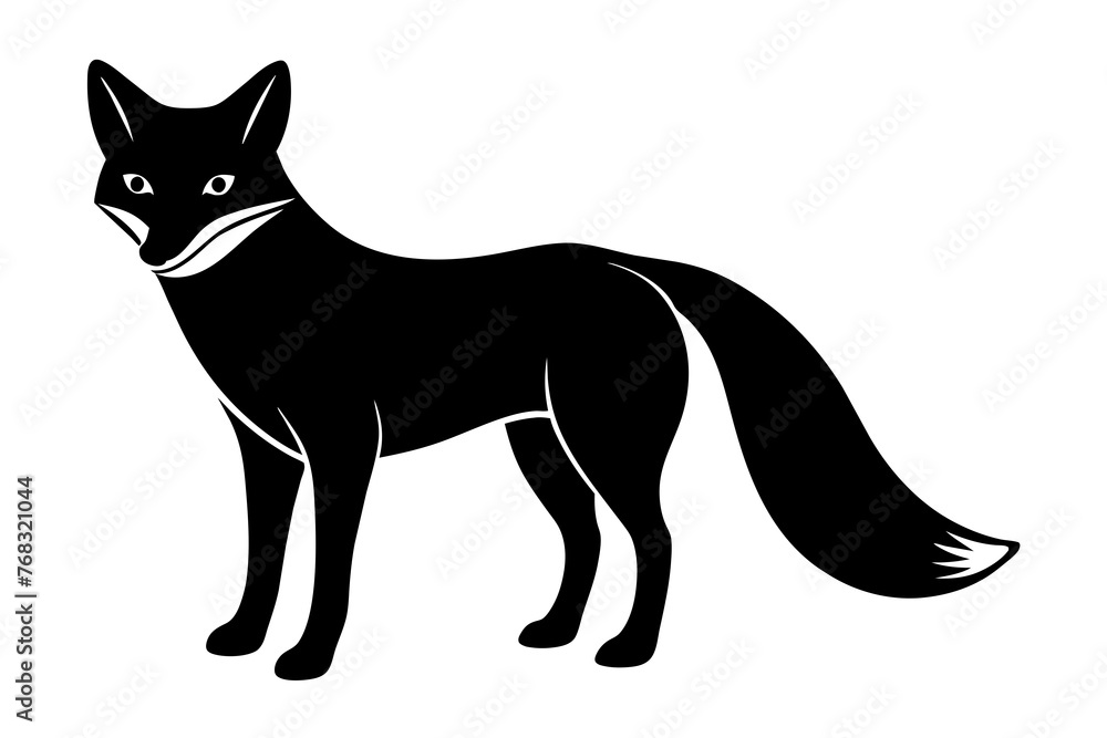 fox silhouette vector illustration fox silhouette vector illustration