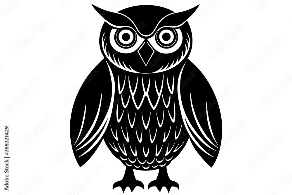 owl silhouette vector illustration