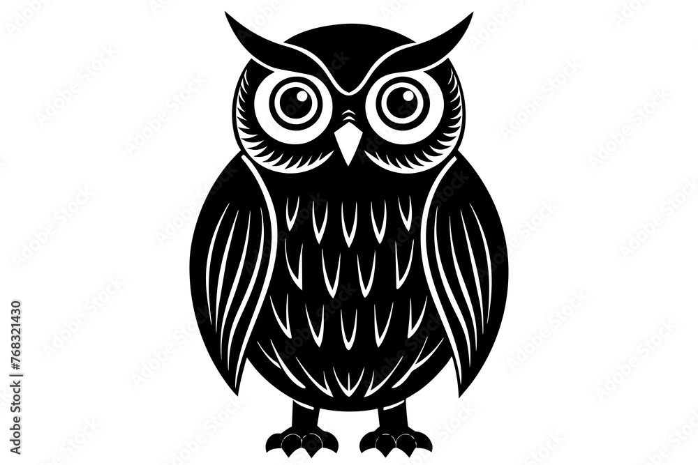 Fototapeta premium owl silhouette vector illustration