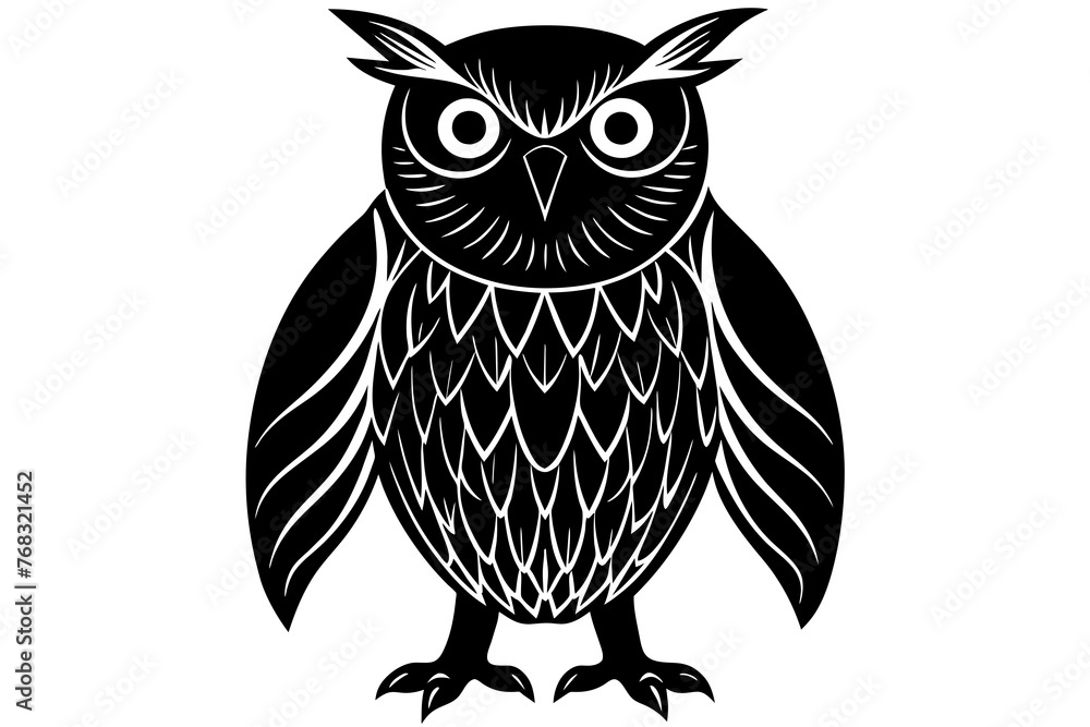 owl silhouette vector illustration owl silhouette vector illustration