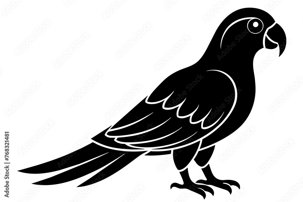 Fototapeta premium parrot silhouette vector illustration