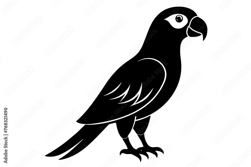parrot silhouette vector illustration parrot silhouette vector illustration