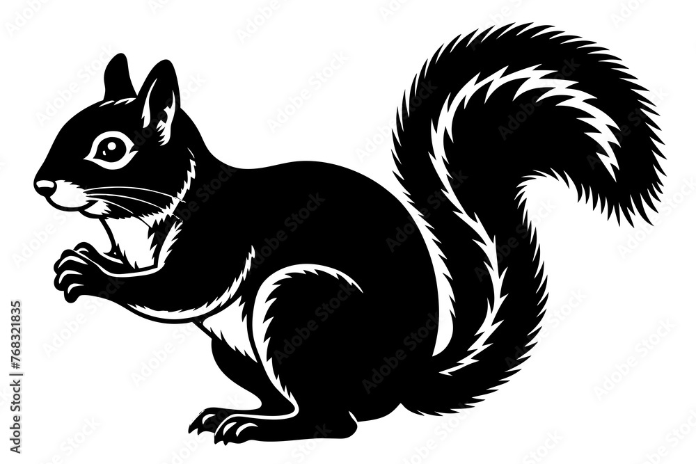squirrel silhouette vector illustration squirrel silhouette vector illustration