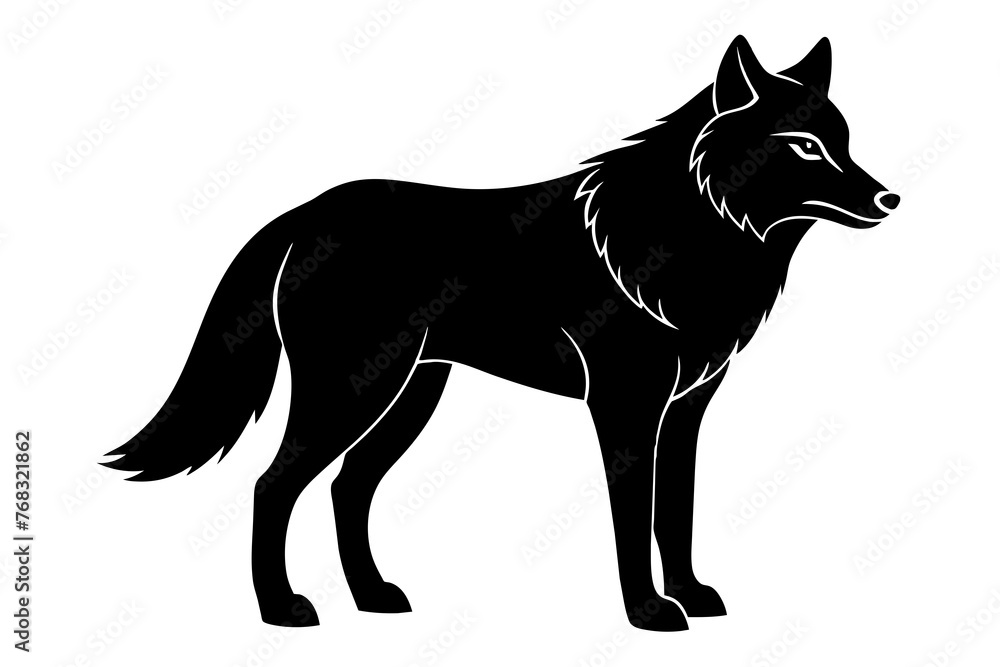 wolf silhouette vector illustration