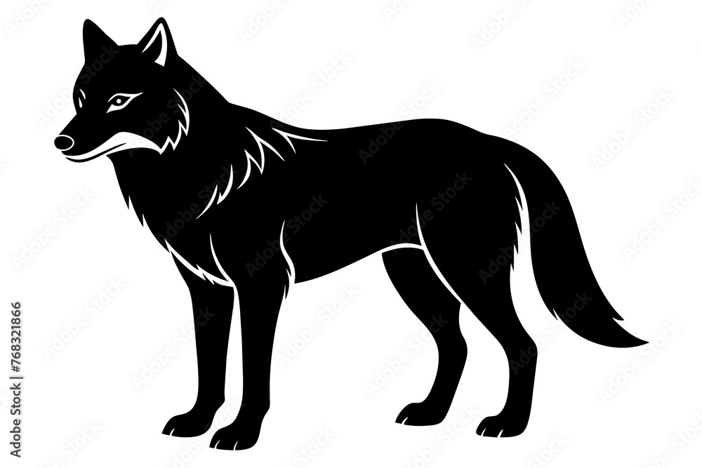 wolf silhouette vector illustration