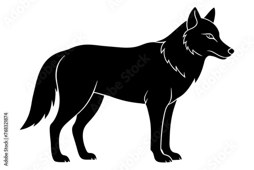 wolf silhouette vector illustration