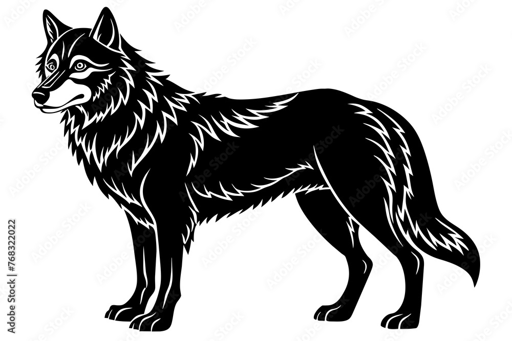 wolf silhouette vector illustration wolf silhouette vector illustration