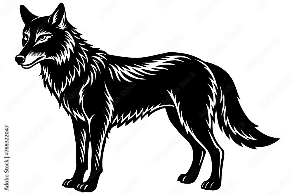 wolf silhouette vector illustration