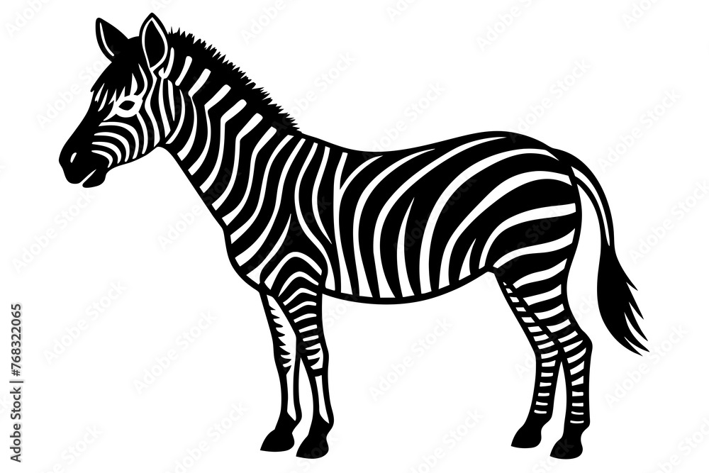 Fototapeta premium zebra silhouette vector illustration
