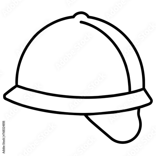 Helmet Fine Line Illustration