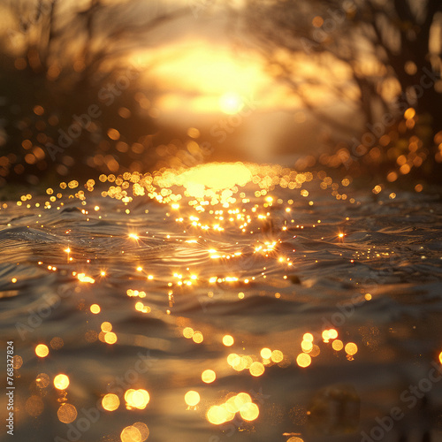 3D Render, Golden Hour, Depth of Field Bokeh Effect © panyawatt