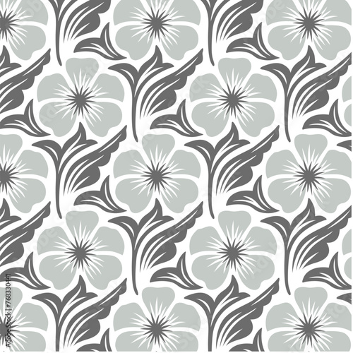 Geometrical Retro Florals Background Wallpaper